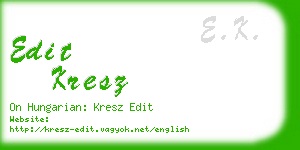 edit kresz business card